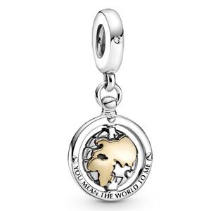 NWOT Spinning World Dangle Charm Sterling Silver 925